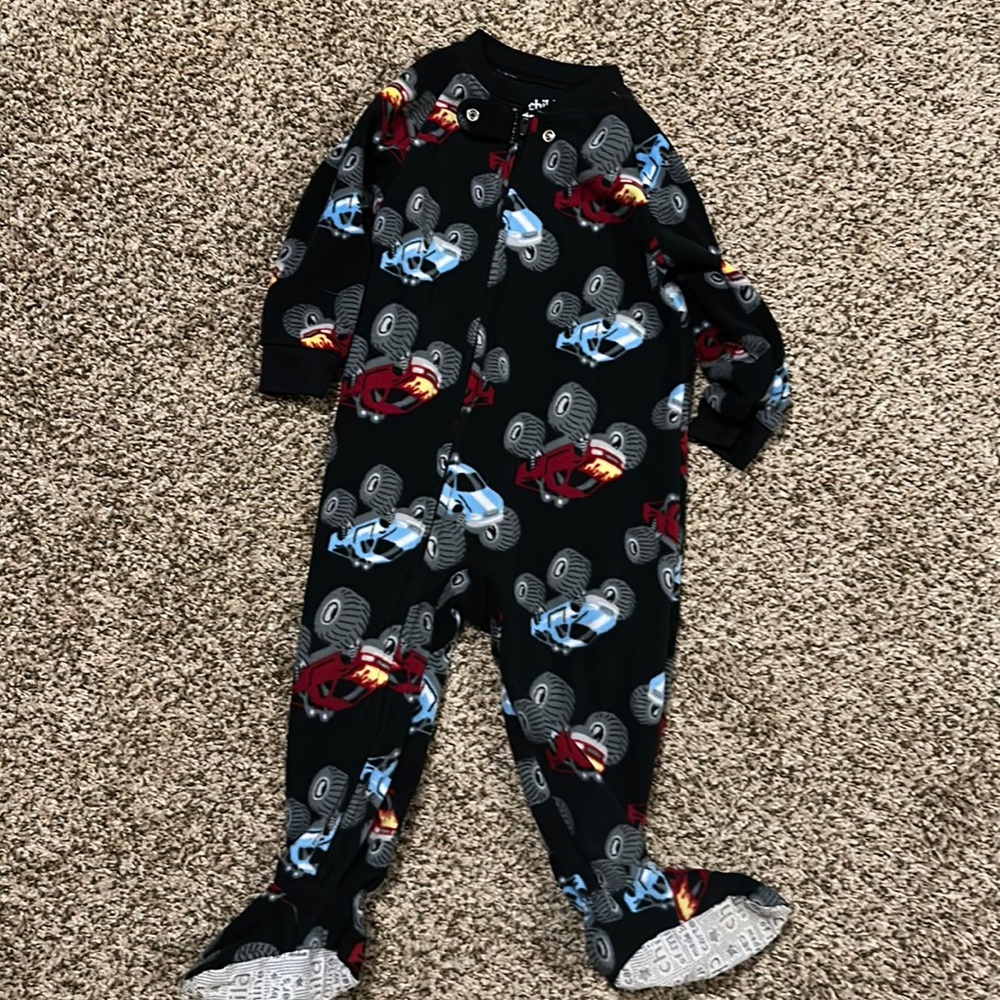 Toddler Boy Fleece Zip Pajamas 18M